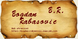 Bogdan Rabasović vizit kartica